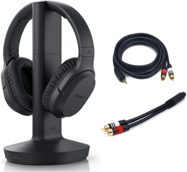 Sony RF400 Wireless Home Theater Headphones with Cables Bund...