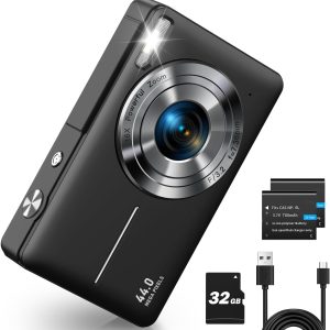 CAMKORY Digital Camera, Full HD 1080P Point and Shoot Camera...