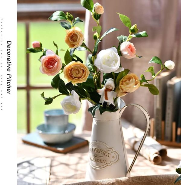 SOUJOY Rustic Shabby Chic Vase, Farmhouse Galvanized Flower ... - Image 6