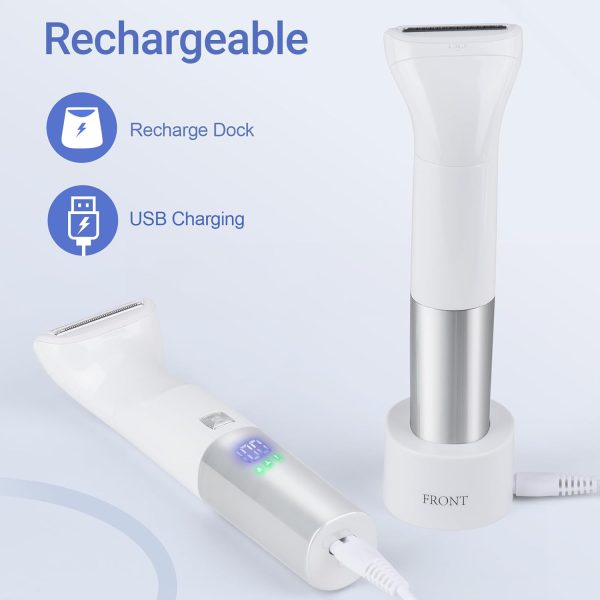 Bikini Trimmer for Women,6-in-1 Painless Electric Shaver for... - Image 5