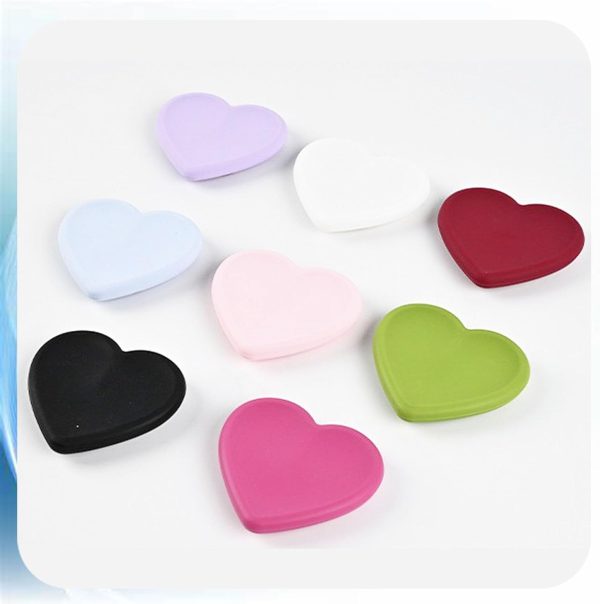 2PCS Heart-Shaped Silicone Mobile Phone Grip Stand,zakora Co... - Image 5