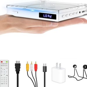 Mini DVD Players with USB Port, HDMI/RCA Output with Mini DV...