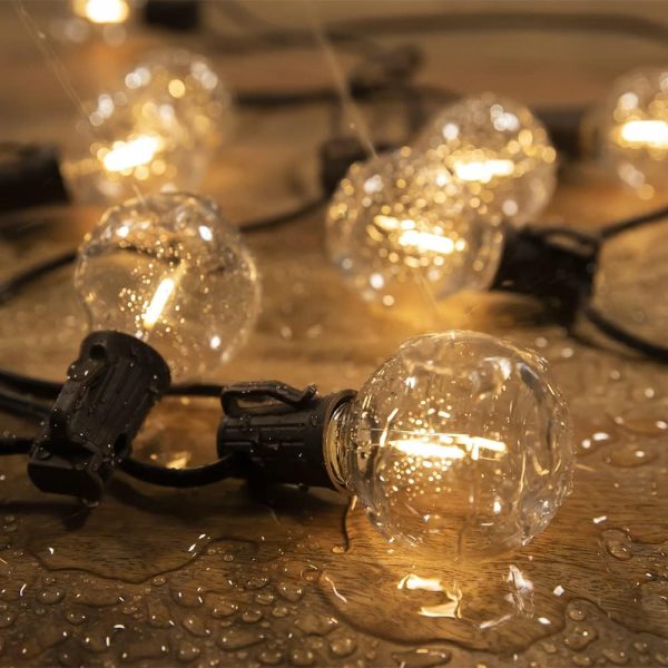 ALL FORTUNE Solar Outdoor String Lights, 15FT G50 Patio Ligh... - Image 4