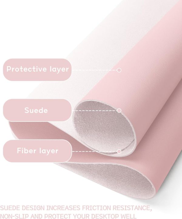 YSAGi Non-Slip Desk Pad,Mouse Pad,Waterproof PVC Leather Des... - Image 3