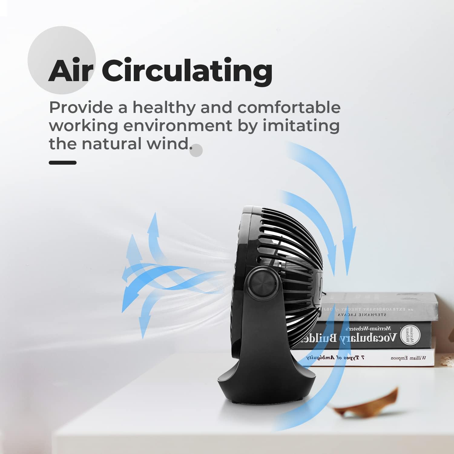 OCOOPA Small USB Desk Fan Table Fan 5” with Strong Airflow …