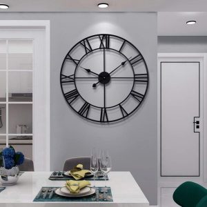 LEIKE Large Wall Clocks for Home Decor,Modern, 18.5" Round, ...