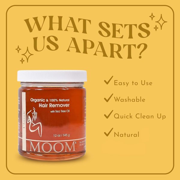 MOOM - Organic Hair Remover, All-Natural Sugar Wax for Sensi... - Image 2