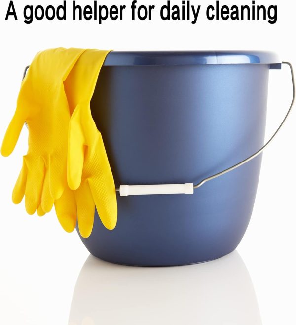 Rubber Gloves, 3 Pairs Cleaning Reusable Dishwashing Gloves,... - Image 5