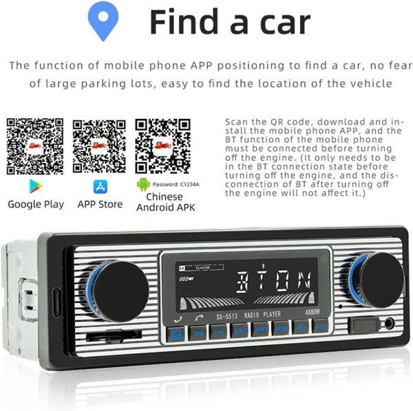 PolarLander 12V-24V Bluetooth Car Stereo,4x45W Car Audio FM ... - Image 7