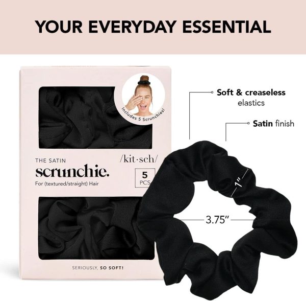 Kitsch Satin Scrunchies for Women - No Crease Hair Ties for ... - Image 2