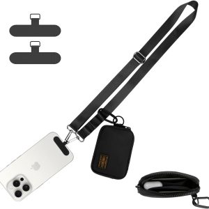 DOB SECHS Crossbody Cell Phone Lanyard with Zipper Pouch Car...
