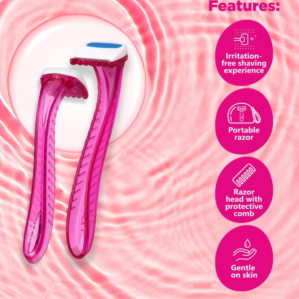 Floren Bikini Line Razor for Women | Aloe Vera & Vit E | Gen…
