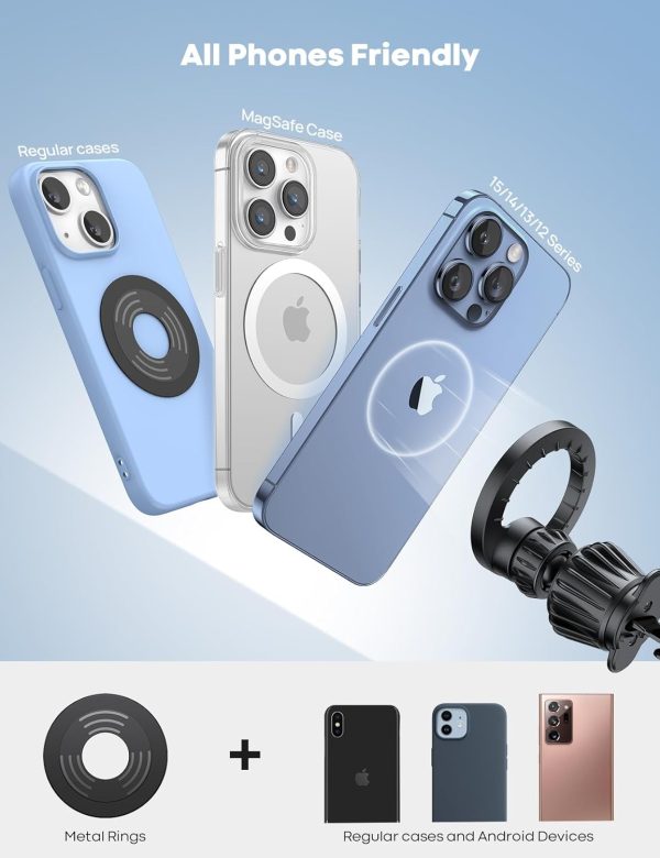 Lamicall 2Packs Magnetic Phone Holder Car,Air Vent Cell Phon... - Image 4