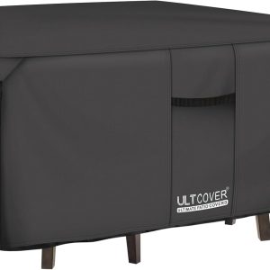 ULTCOVER 600D Tough Canvas Durable Square Patio Table and Ch...