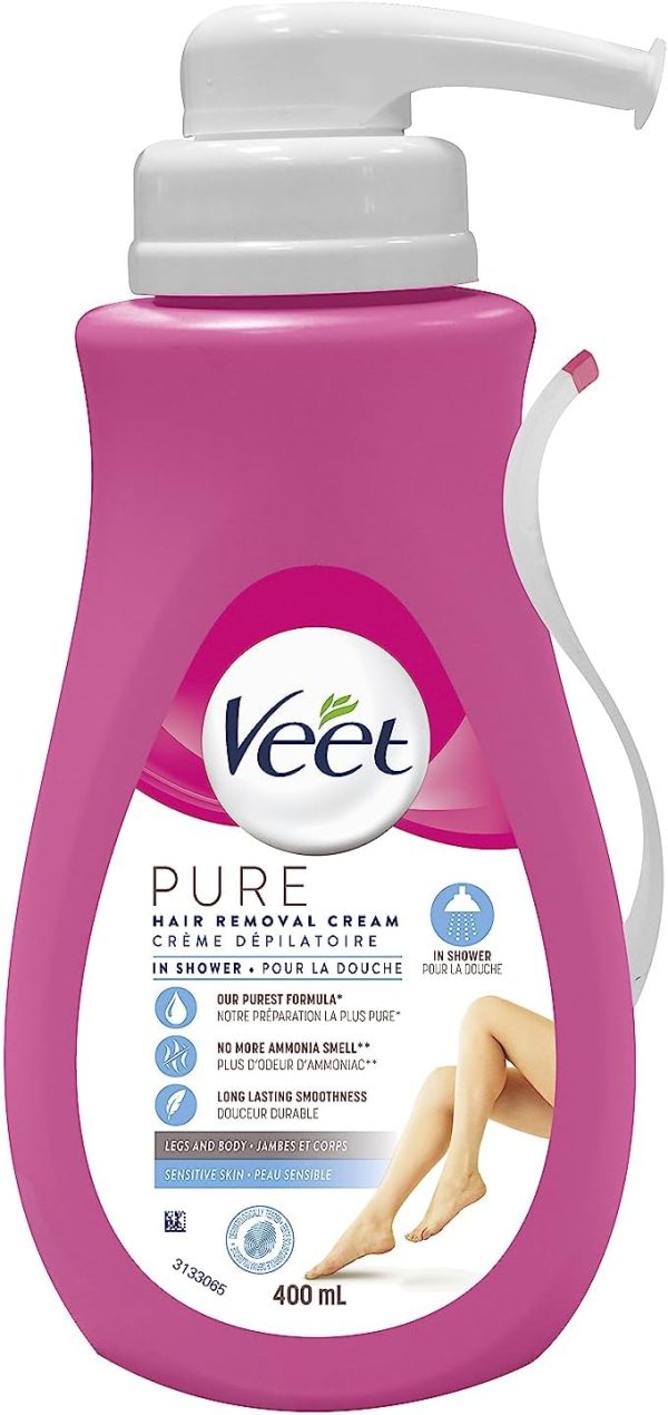 VEET® Pure, In-Shower, Hair Removal Cream, Sensitive Skin, L...