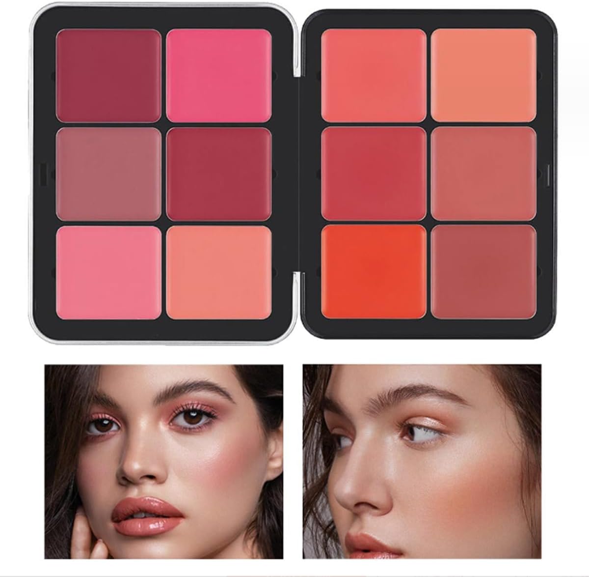 12 Colors Blush Palette, Matte Cream Blush Makeup Palette, L…