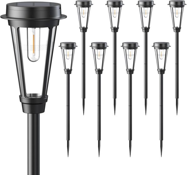 Quntis 8 Pack Solar Pathway Lights Outdoor, 2 Adjust Height ... - Image 9