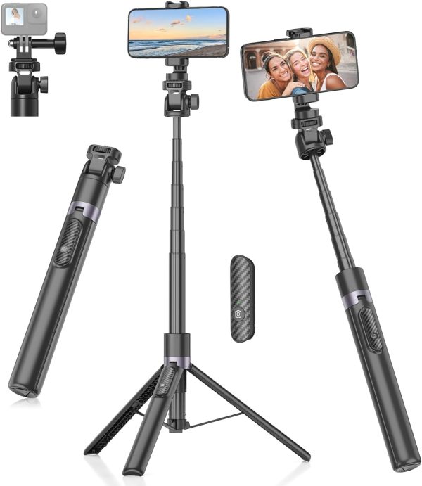 Gahenwo 68" Selfie Stick, Tripod/Monopod for Action Camera, ...