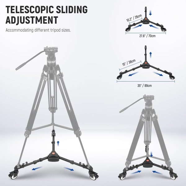 NEEWER Photography Tripod Dolly, Heavy Duty 50lbs Capacity T... - Image 8