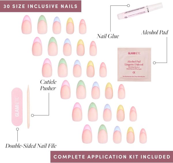 Glamnetic Press On Nails - Confetti | Semi-Transparent, Shor... - Image 4