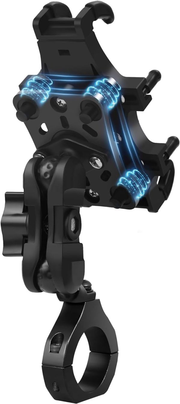 ZIDIYORUO Anti-Vibration UTV Phone Mount, Heavy Duty Full Pr...