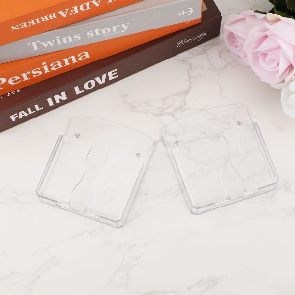 2pcs Wall Mount Phone Holders, Premium Plastic Clear Cell Ph... - Image 7