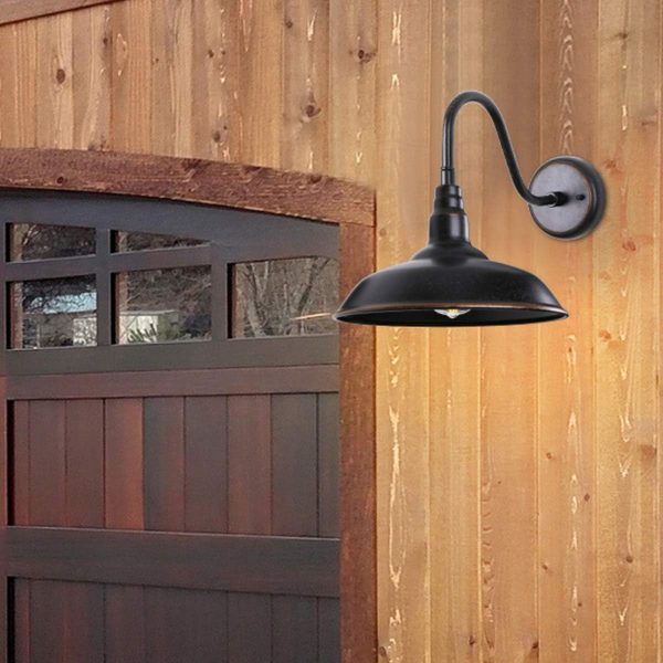 GOALPLUS 14in. Outdoor Gooseneck Barn Light for Garage, 2 Pa... - Image 3