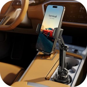 Cup Holder Phone Mount for Car - Lamicall Longer Neck Cup Ph...