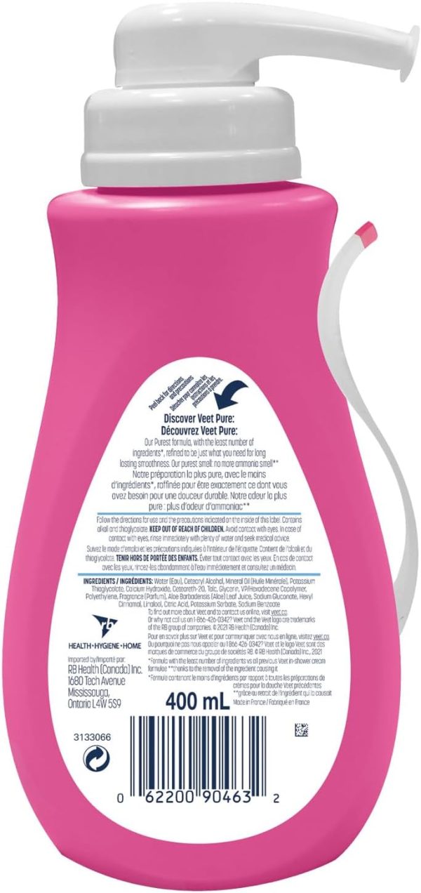 VEET® Pure, In-Shower, Hair Removal Cream, Sensitive Skin, L... - Image 2