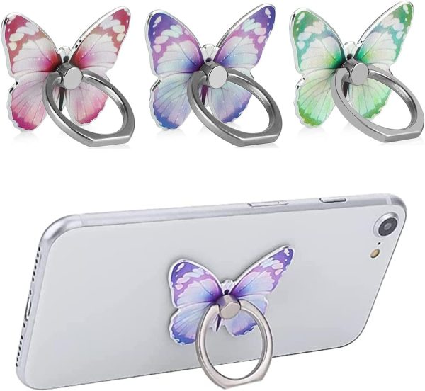 Cell Phone Ring Holder, Cute Butterfly Phone Ring Stand Hold...