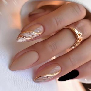 24PCS Press on Nails Short Long French Tips - Fake Nails, Gl...