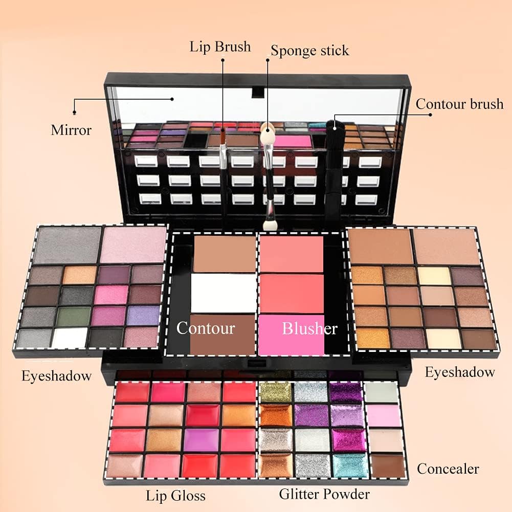 VERONNI 74 Color Makeup Kit: All-In-One Makeup Set including…