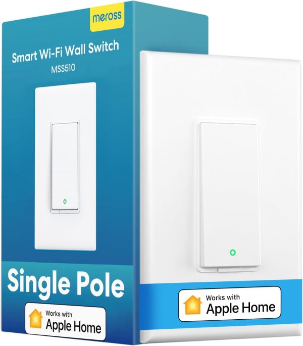 meross Smart Single Pole Light Switch, Neutral Wire Required...