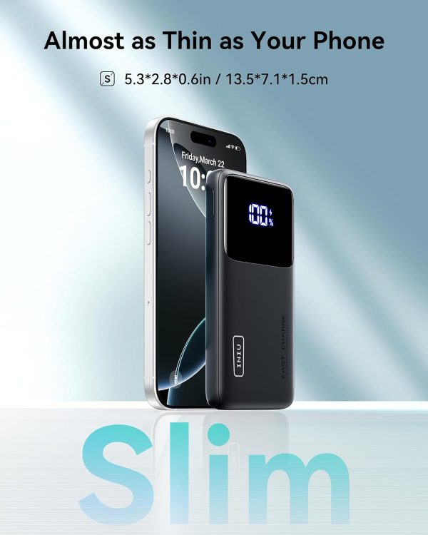 INIU Portable Charger, Slimmest Fast Charging 10000mAh USB C... - Image 3