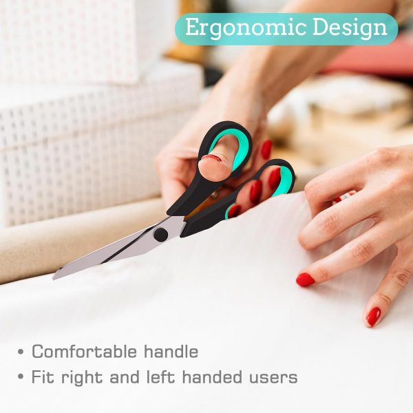 Scissors 6-Pack, 8'' Stainless Steel Scissor with Sharp Blad... - Image 5