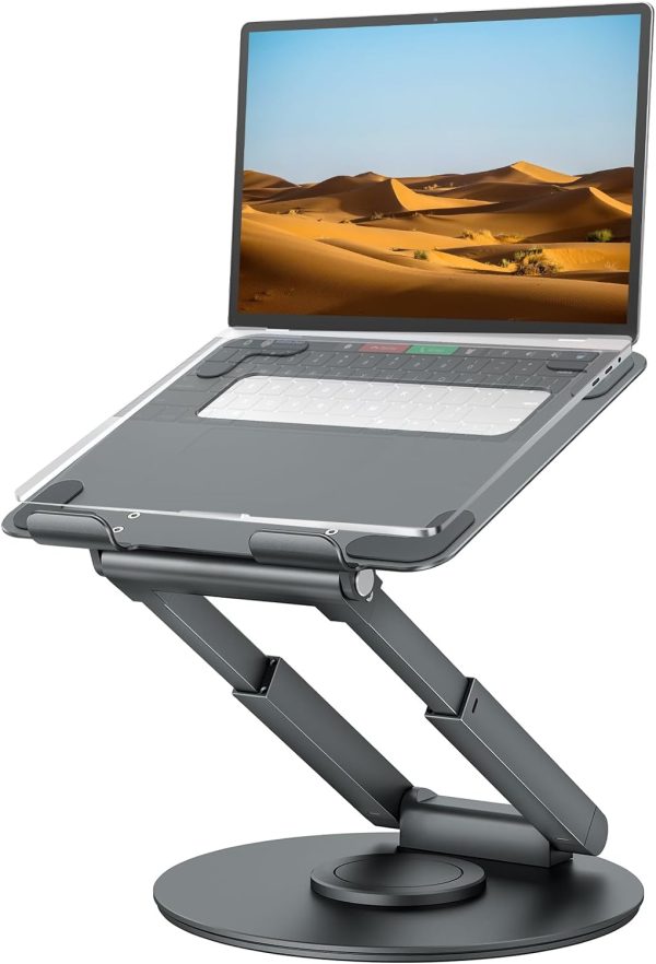 Tounee Telescopic Laptop Stand for Desk with 360° Swivel Bas...