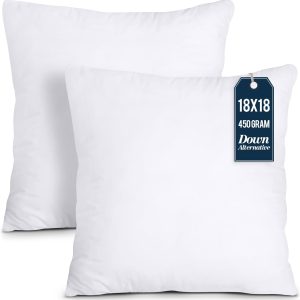 Utopia Bedding Throw Pillows Insert (Pack of 2, White) - 18 ...