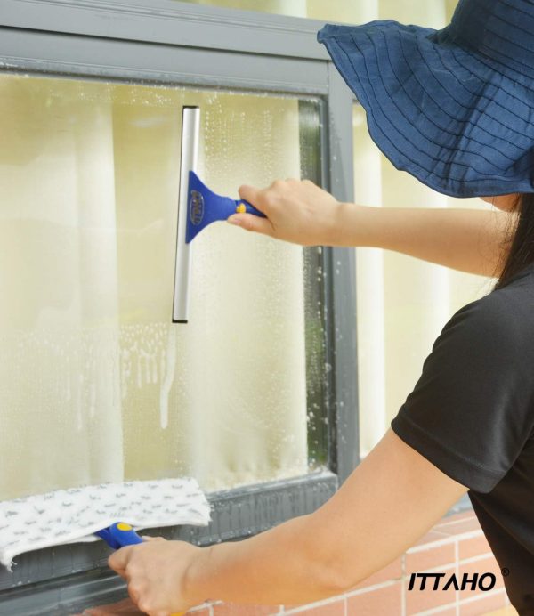 ITTAHO Squeegee for Window Cleaning,12" Squeegee and 11" Mic... - Image 8