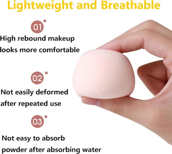 Makeup Sponge Set,15 Pcs Makeup Sponge Powder Puff Set (Pink... - Image 6