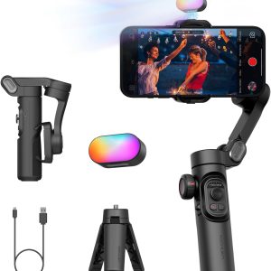AOCHUAN 3-Axis Gimbal Stabilizer for Smartphone with RGB Mag...
