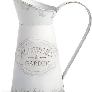 SOUJOY Rustic Shabby Chic Vase, Farmhouse Galvanized Flower ...