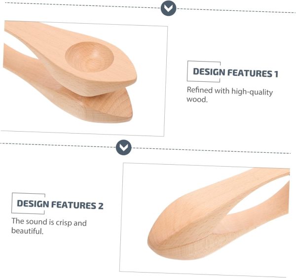 Generic 1PC Wooden Musical Spoons Folk Percussion Instrument... - Image 4