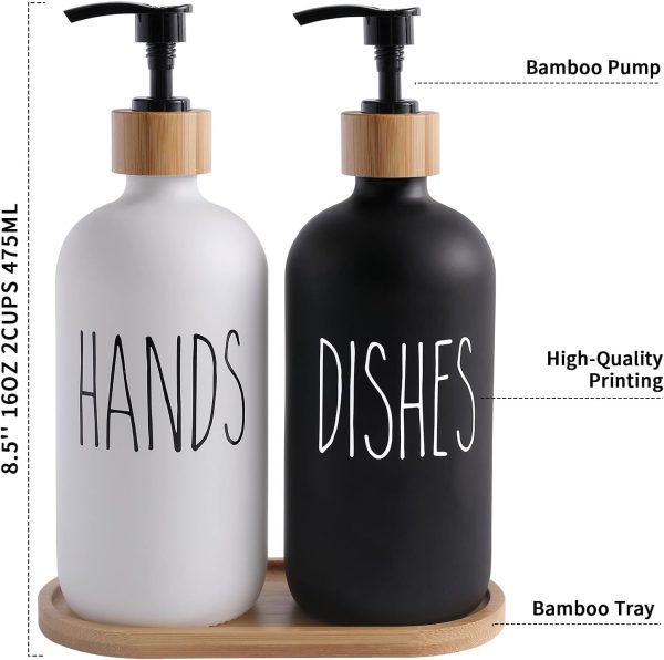 MOMEEMO Glass Soap Dispenser Set, Contains Hand Soap and Dis... - Image 7