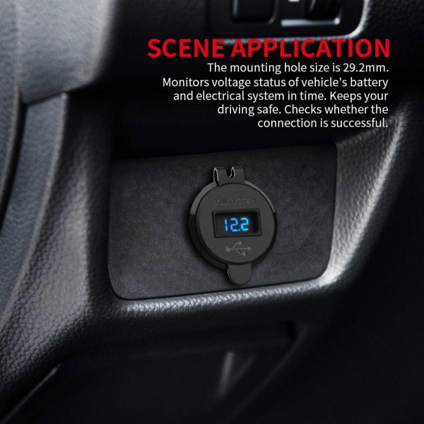DaierTek 12V Dual USB Charger Socket for Automotive Car Mari... - Image 7