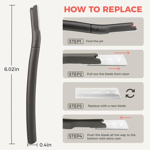 ZOMCHI Eyebrow Razor, Face Razors for Women&Men, Eyebrow Tri... - Image 5