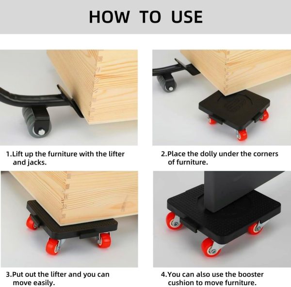Heavy Duty Furniture Movers with 5 Wheels,Furniture Dolly 5 ... - Image 6
