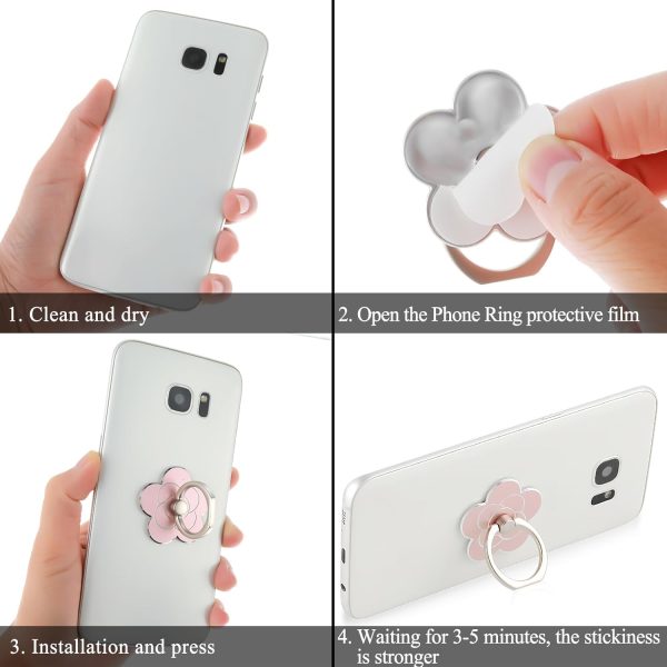 Sibba 2pcs Phone Ring Holder Kickstand Cellphone Flower Fing... - Image 4