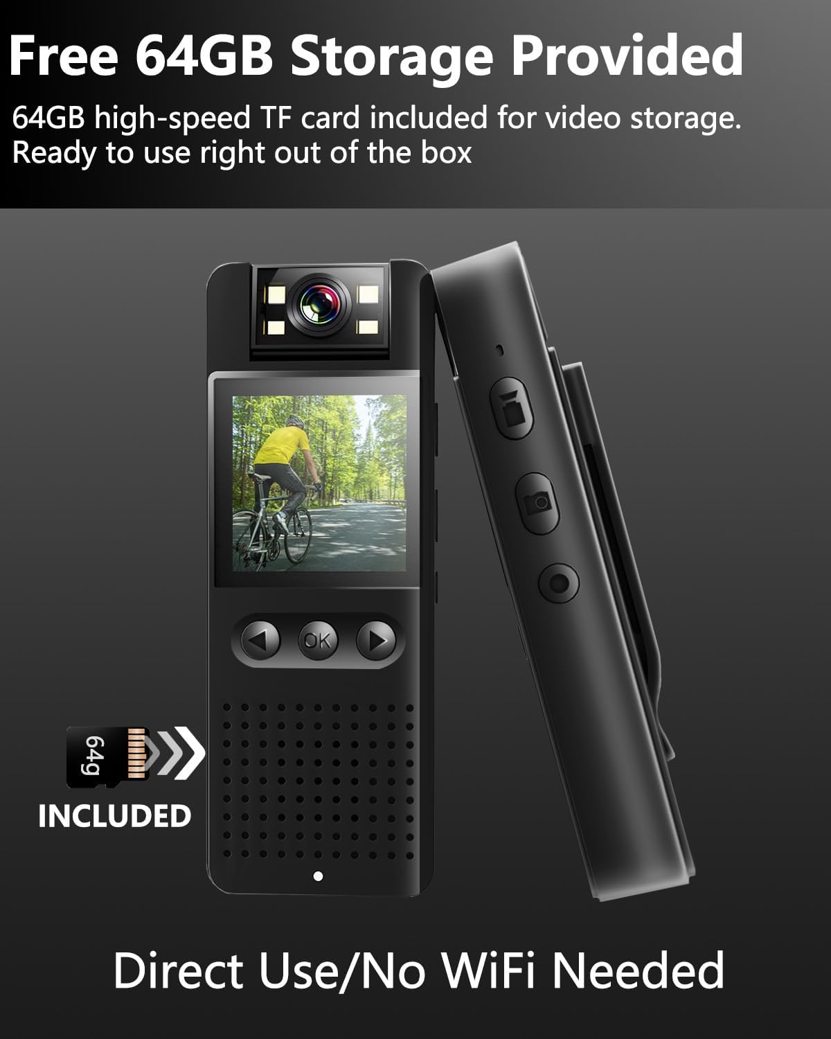 Mini Body Camera, Bextgoo Body Cam with 64GB TF Card, Color …