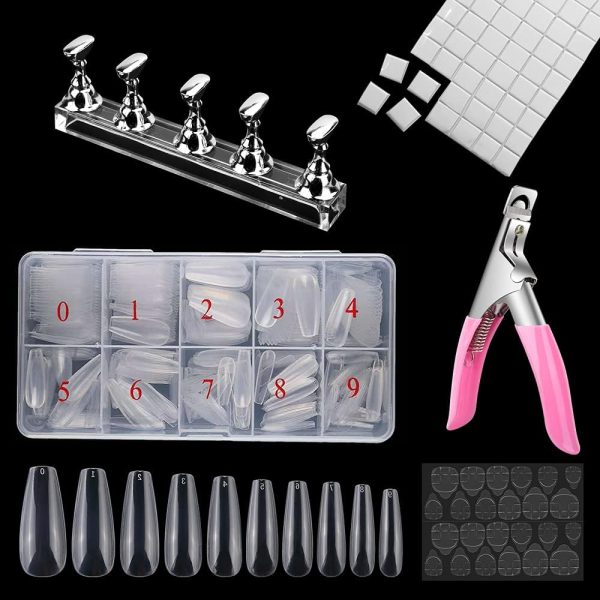 Acrylic Nail Practice Stand,500Pcs Acrylic Nails Coffin Fake...