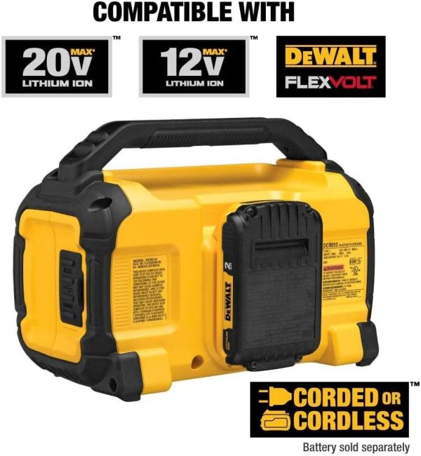 DEWALT 20V MAX* Bluetooth Speaker for Jobsite, Tool Only (DC... - Image 5